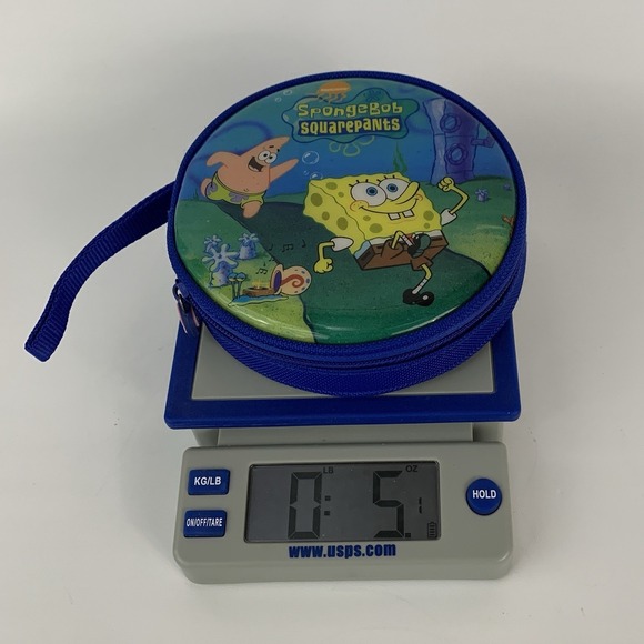 Vintage Y2k Spongebob SquarePants Round CD Disc Case Holder  Zipped Storage - Picture 14 of 14